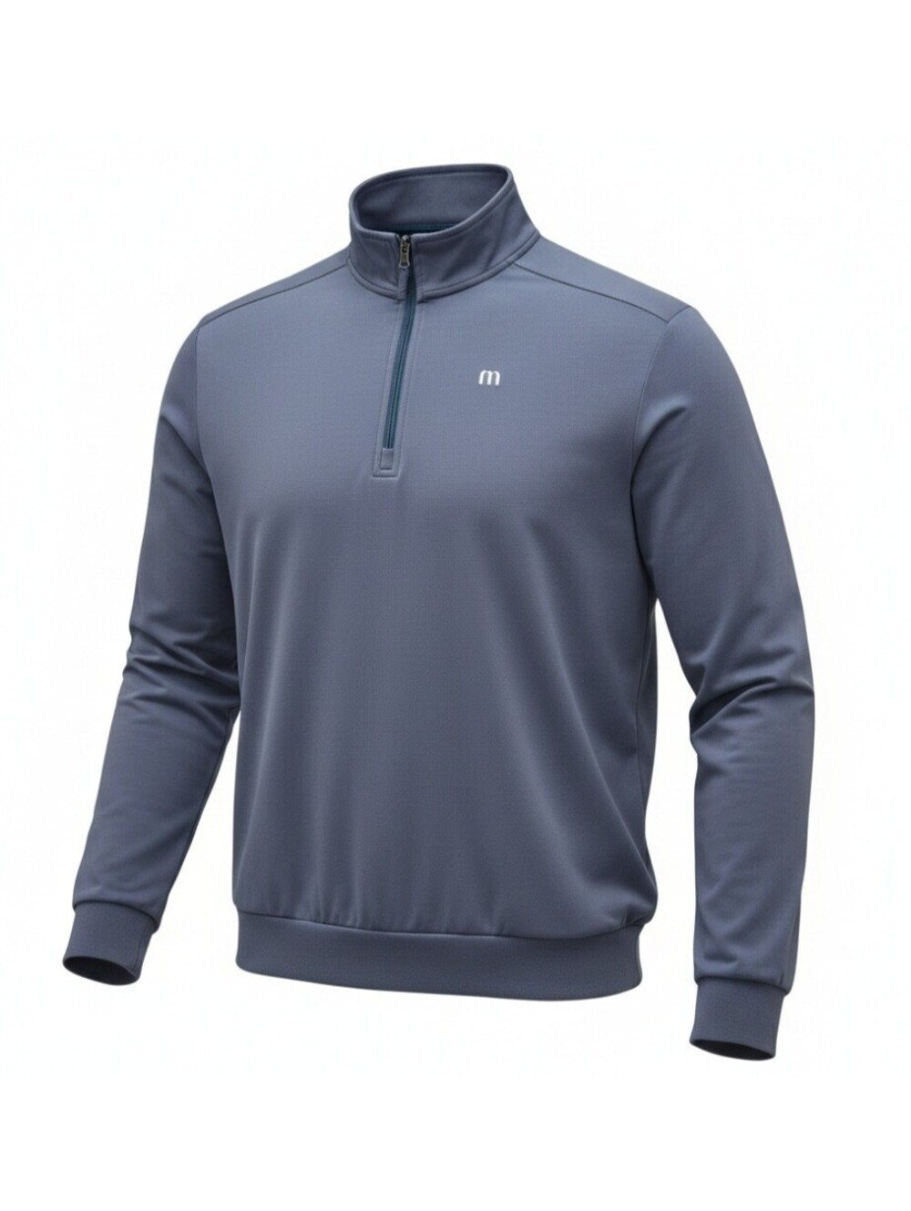 TravisMathew Cloud 2.0 Quarter Zip Pullover Golf Sweater Blue Men's Size Large